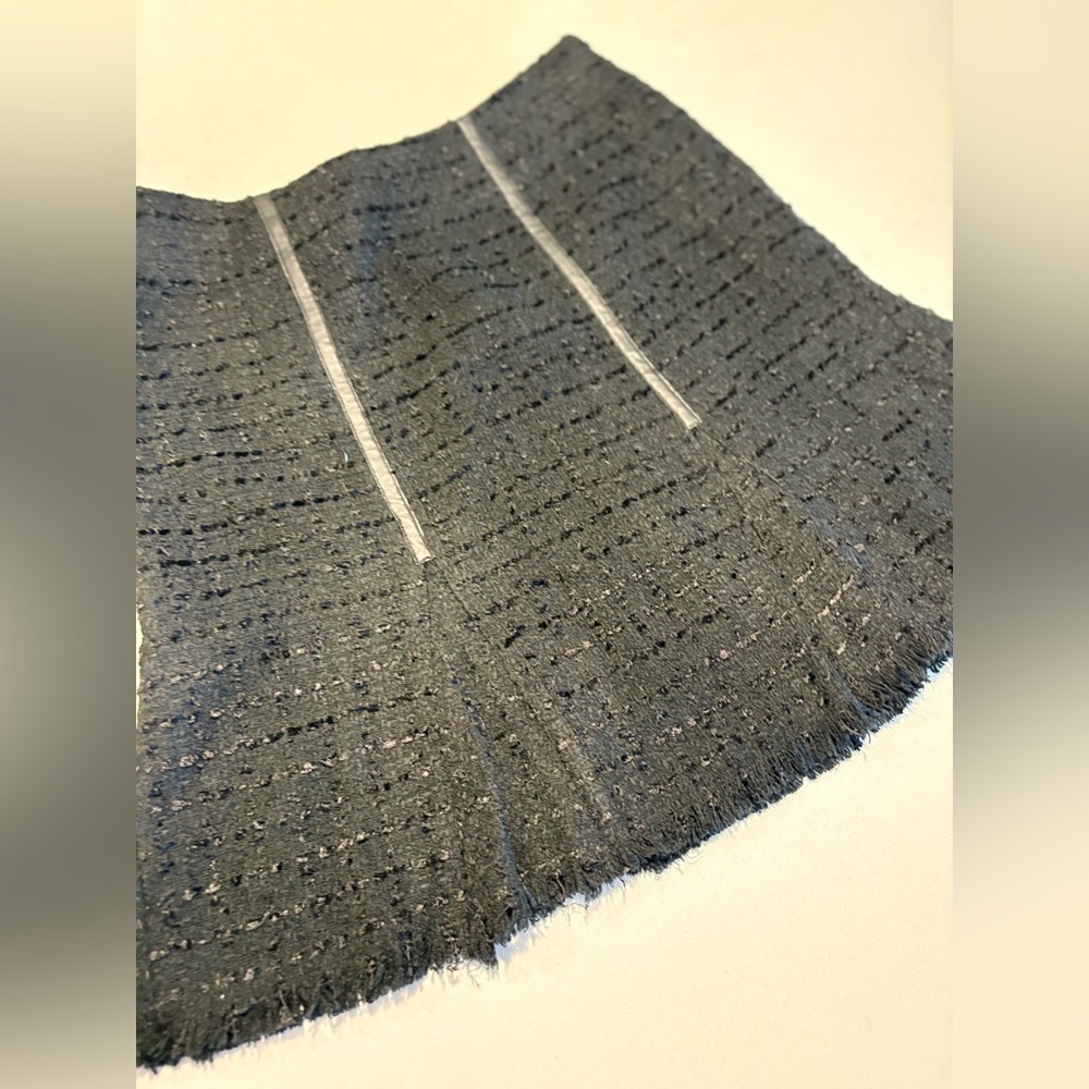 Cache Black Textured tweed Fabric with black Tape